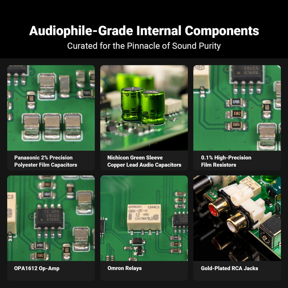Fosi Audio Box X5 Phono Preamplifier for MM and MC Cartridges