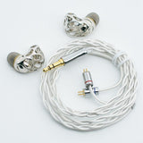 BLON BL-A8 Prometheus Flagship HiFi In-ear Earphones with 10mm Dynamic Driver (Silver No Mic) - Melbourne Chi-fi Audio