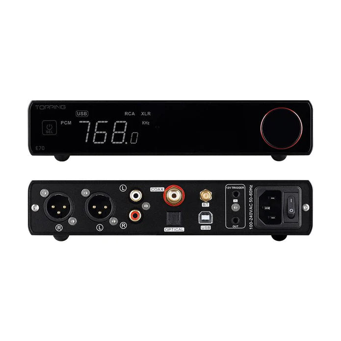 TOPPING E70 ES9028Pro DAC XU316 Bluetooth 5.1 Decoder Support 32Bit/768kHz DSD512 - Melbourne Chi-fi Audio