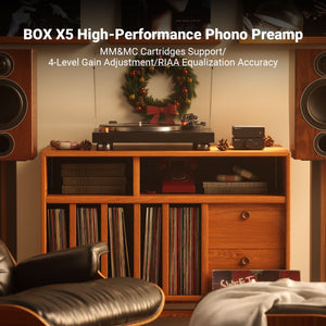 Fosi Audio Box X5 Phono Preamplifier for MM and MC Cartridges