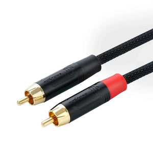 Fanmusic C003 2 Core Male to Male RCA Gold-plated Audio Cable 25cm - Melbourne Chi-fi Audio