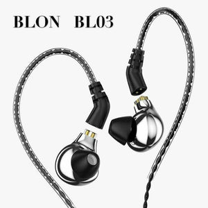 BLON BL-03 10mm Carbon Diaphragm Dynamic Driver HIFI In-Ear Earphone 0.78mm 2Pin