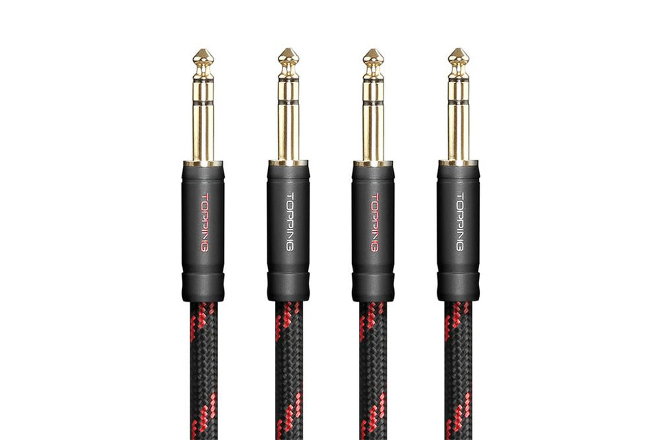 TOPPING TCT HIFI Audio 6N Single Crystal Copper Silver-Plated Signal Cables (25cm) - Melbourne Chi-fi Audio